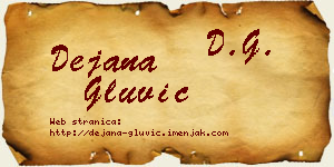 Dejana Gluvić vizit kartica